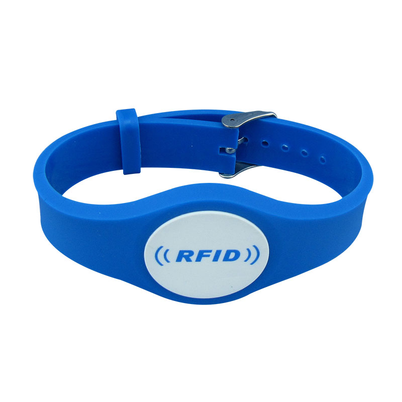 125KHZ ID Slap RFID रबर Pvc रिस्टब्यान्ड