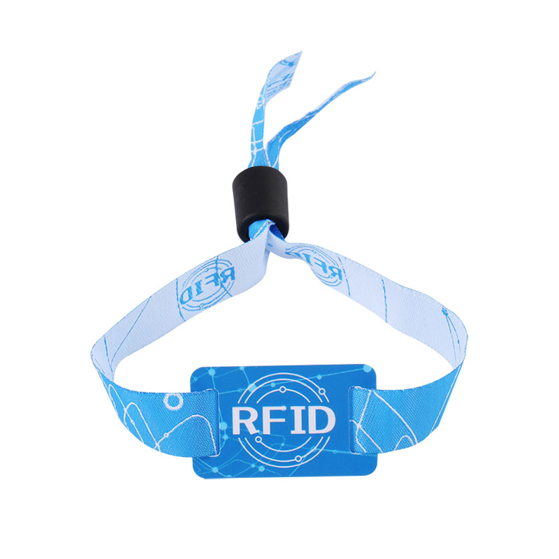 13.56mhz IC चिप RFID टिकट निकटता ब्रेसलेट नायलॉन RFID रिस्टब्यान्ड